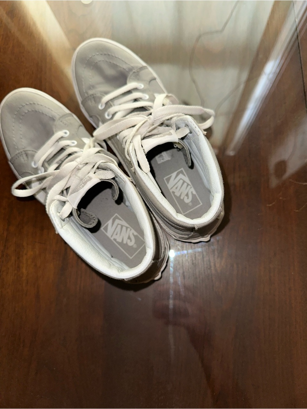 Vans High Top Sneakers in Light Gray and White - Vans - Picture 5 of 6